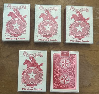 5x Vintage Bicycle TEXAN Playing Cards USPCC Ohio  ULTRA RARE OUT OF PRINT
