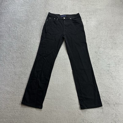 TRUSSARDI JEANS Herren Jeans Hose W32 L32 Regular Straight 0804 Schwarz Denim