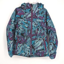 Columbia Ski Jacket Blue Purple Abstract Interchange Omni-Tech Hooded XS 6/6X