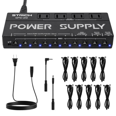 #ad STRICH Guitar Pedal Power Supply 10 Independent Outputs 9 12 18V For Effect Ped $33.99