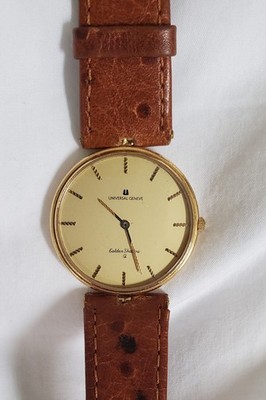 UNIVERSAL GENEVE - VINTAGE ULTRA THIN YELLOW GOLD-PLATED MENS WATCH