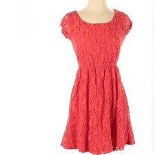 Orange lace cap sleeve dress size small