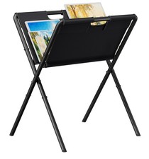Mocomax Canvas Art Print Rack, Portable Folding Display Medium, Black
