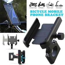 Motorcycle Bike Phone Stand Holder 360 Rotatable Handlebar Aluminum Alloy Phone