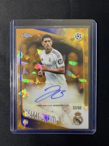 2025-26 Topps Chrome UCC Sapphire Jude Bellingham Gold Refractor Auto 37/50