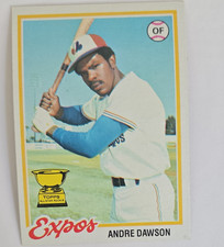 Topps 1978 Andre Dawson #72 Montreal Expos All-Star Rookie Baseball Card. rookie card picture