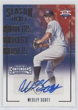 2016 Panini Elite Extra Edition USA Baseball Contenders Wesley Scott Auto w3h