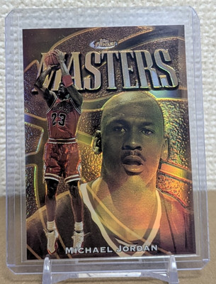 Michael Jordan 1997-98 Topps Finest Masters #154 Gold Refractor # 124/289