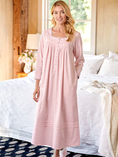 Eileen West Fairy Tale Cotton Flannel Nightgown, Pink