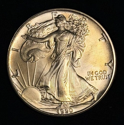 1990 American Silver Eagle 1 Oz .999 Fine Coin, No Reserve #017