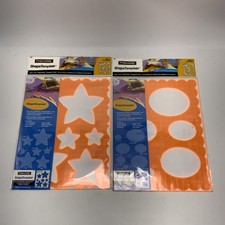 Fiskars Shape Template Ovals Stars New w Borders Lot Scrapbooking Paper Craft