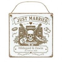Personalisiertes Hochzeitsschild Rocker Hochzeit - Mit Namen Und Datum