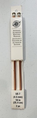 1 Set Loops & Threads Anodized Aluminim Knitting Needes US 7 10 in - US 8 10 in