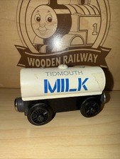 MILK TANKER THOMAS FRIENDS TRAIN WOODEN 1992 Allcroft Staples Flat Magnets