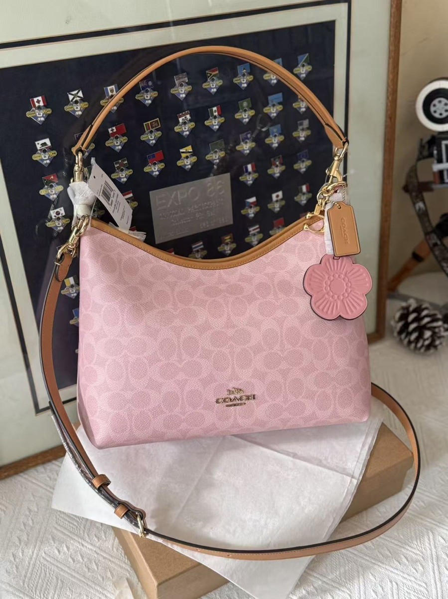 NWT Coach CEL12 Laurel Shoulder Bag In Signature Canvas With