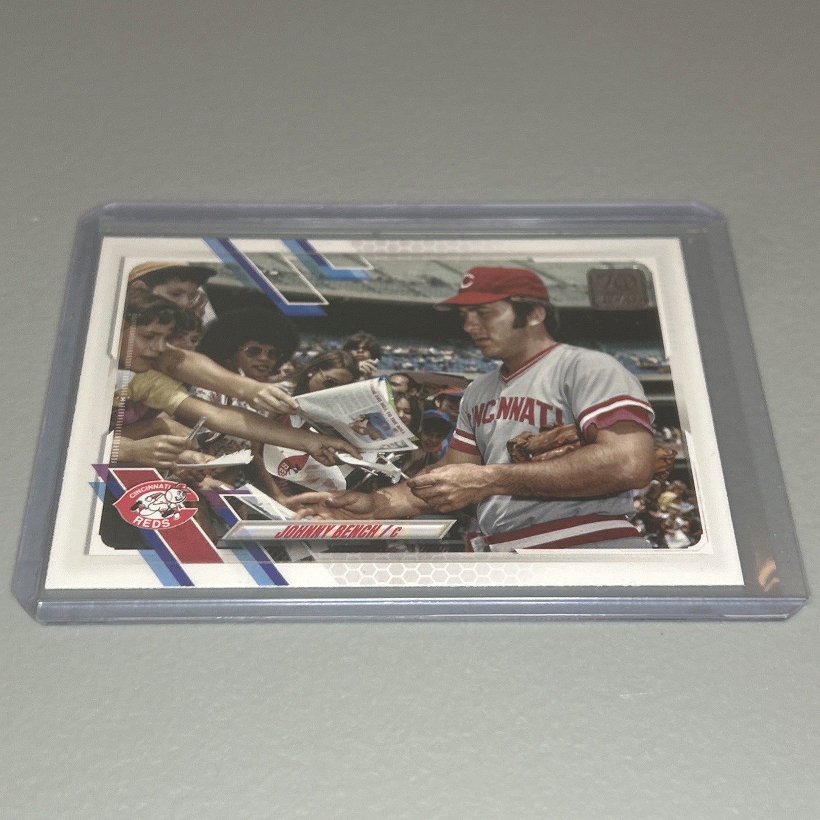 JOHNNY BENCH 2021 TOPPS SERIES 2 IMAGE VARIATION SP #580 CINCINNATI REDS