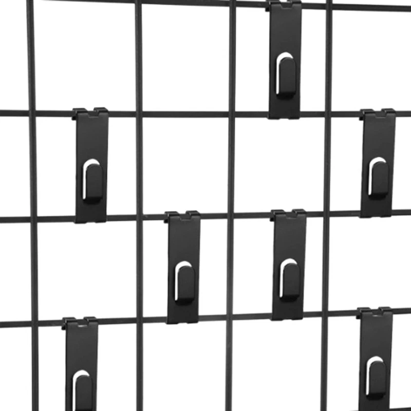 Pack of 10 Metal Grid Wall Hooks Space Saving Notch Hook for Panel Pegboard