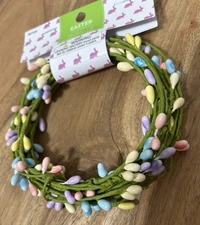 NEW Hobby Lobby Mini Floral Berries Pastel Wired Garland 12 ft