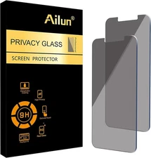 Ailun Privacy Screen Protector for iPhone 16e / 14 / 13 / Black 