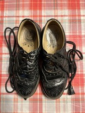 Black Leather Ghillie Brogues Gaelic Themes Men  s Size 6
