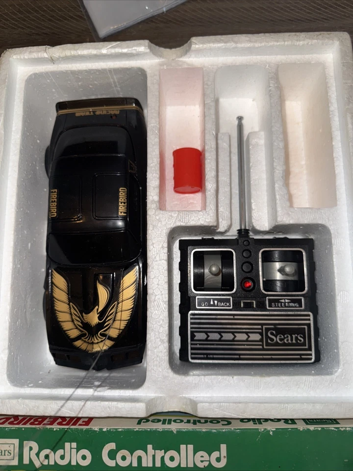 Vintage Pontiac Firebird Sears Radio Controlled Car R/C W/ Box Untested - Image 2 of 4