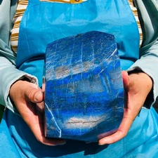 8.09LB Natural lapis lazuli quartz crystal freeform specimen healing decor