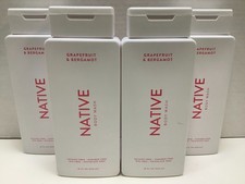 Native Body Wash, Grapefruit Bergamo, Sulfate Free, 18oz, 4 Pack
