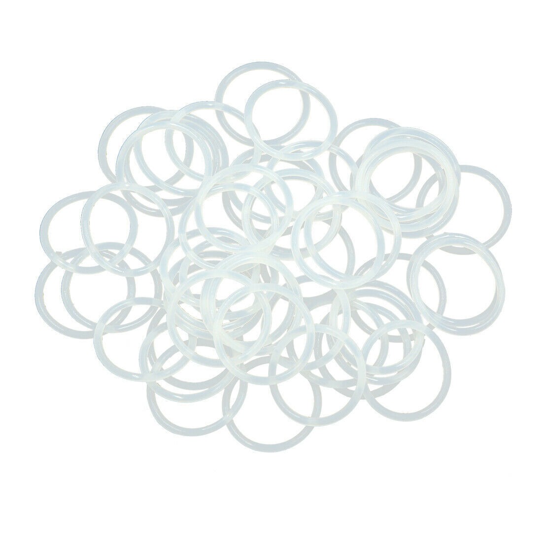 50Pcs Silicone O-Rings, 25mm OD, 21mm ID, 2mm Width, Seal Gasket White✦KD #F22