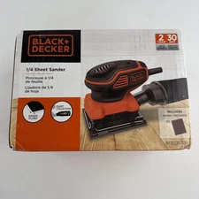 BLACK + DECKER BDEQS300 1/4 Sheet Sander New Open Box