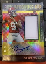 Bryce Young 2023 Panini Draft Illusions First Impressions Auto RPA RC Patch /25
