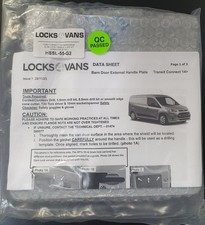 Locks4Vans Barn Door External Handle Plate–Slamlock–Transit Connect – HSSL-55-G2