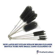 NEW 10PCS Set Nylon Small Long Cleaning Straw Brush Cleaner Bottle Tube Pipe