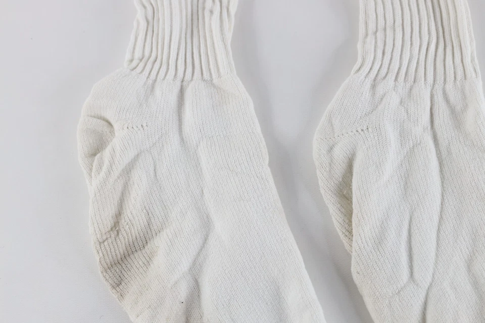 Calcetines de tubo blancos para hombre grandes de colección años 80 90 Nike Spell Out Travis Scott Swoosh EE. UU. Foto 3 de 4