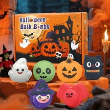 Halloween Bath Bombs for Kids  Women, Handmade Spooky Bath Bomb Set of 6 Fun...