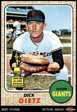 1968 Topps #104 Dick Dietz Giants ASR 8.5 - NM/MT+