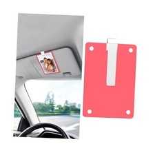 Car Sun Visor Photo Holder, 2.36" x 3.54" Magnetic Personalized Acrylic Pink/a