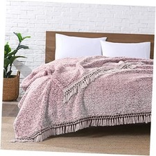 Ultra Soft Fleece Sherpa Blanket Queen Size,Lightweight Cozy Boho Bed Blanket