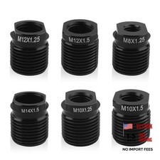 6PCS Shift Knob Adapter Set,M8/M10/M12/M14 Stick Shift Knob Thread Adapter for