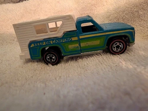 Original 1974 Mattel Hot Wheels Redline Keep On Camping Pick Up Camper Truck