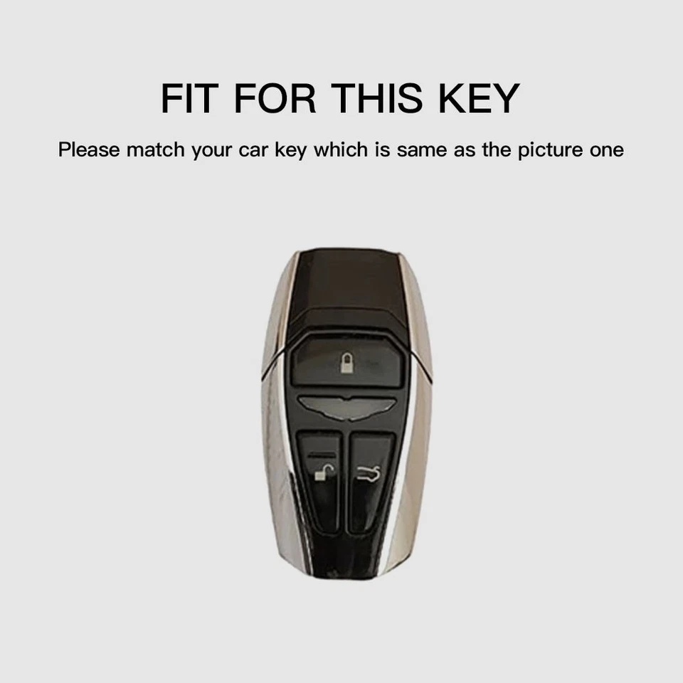 Suede Leather Car Key Fob Case Cover Fit for Aston Martin Superleggera DB11 DBS Foto 2 de 4