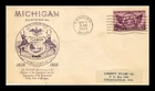 US COVER MICHIGAN CENTENNIAL FIRST DAY ISSUE SCOTT 775 GRIMSLAND CACHET