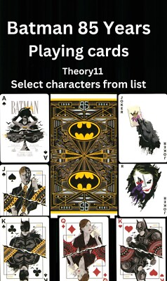Batman Playing cards by Theory11 - 85 years   Select from list   ZV 15