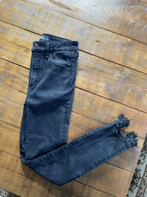 Women s Abercrombie And Fitch Simone High Rise Ankle Jeans Black Size 25/0 R