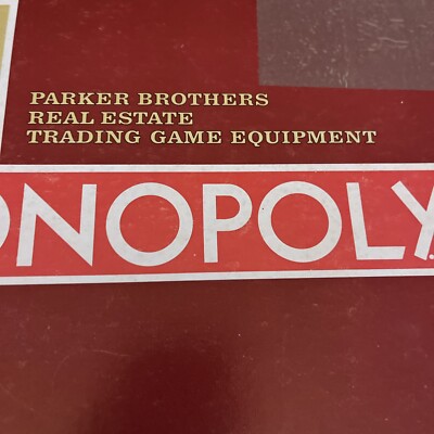 Vintage 1964 Parker Brothers Red Box MONOPOLY Board Game Vintage 1964 Parker Brothers Red Box MONOPOLY Board Game
