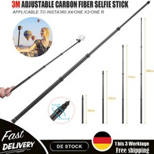 3m Selfie Stick Stativ für Insta360 X2 /One X / R Action Kamera Extension Rod