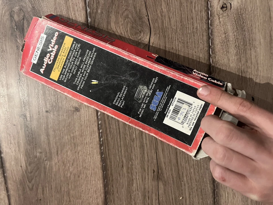Authentic OEM Sega Genesis AV Cables MK-1634 Mk1634 BOX ONLY - Image 2 of 3