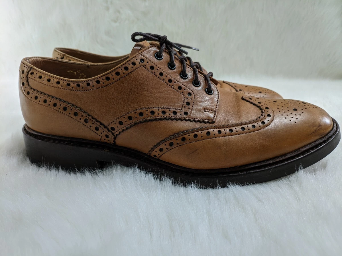 LOAKE 1880 CHESTER Tan Wingtip Brogue Shoes UK 9 US 9.5 EU 43