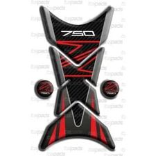 Tank Pad  mod. "Shark" for Kawasaki Z750 red tones