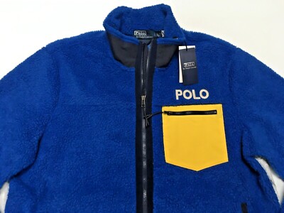 Polo Ralph Lauren VTG 90s Retro Ski 92 Sherpa Fur Fleece Jacket Hi