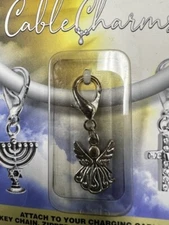 Clip-on Angel Back with Wings Dangle Charm for Bracelet Necklace Zipper